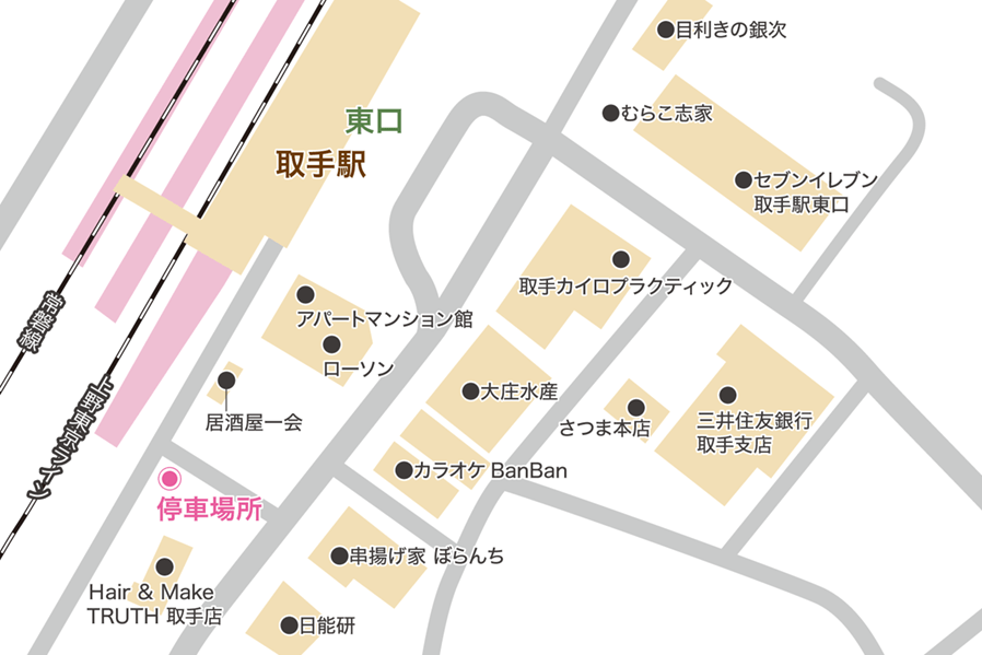 無料送迎バス取手駅西口停車場所